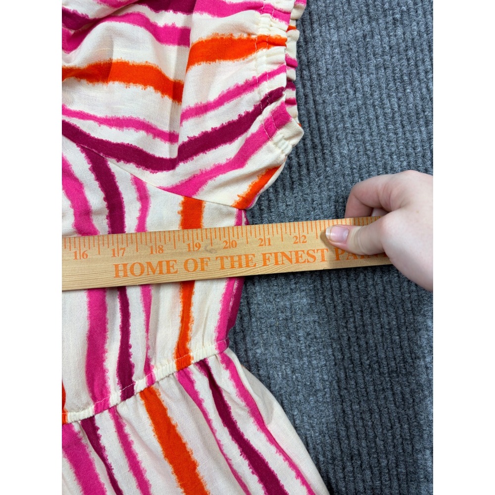 Cato Dress Womens Plus Size 18/20W Striped Tiered Midi Pink Orange White NWT - Picture 5 of 5